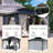 Hardtop Gazebo 10x12 ft - Double Galvanized Steel Roof & Aluminum Frame 