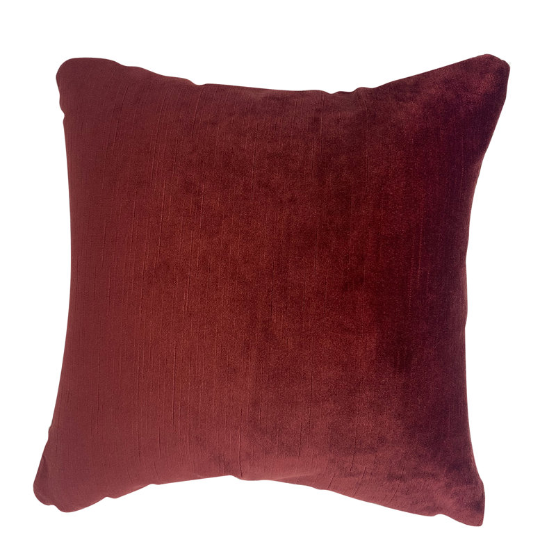 Housse de coussin carré et insert, 20 po X 20 po, Rouge
