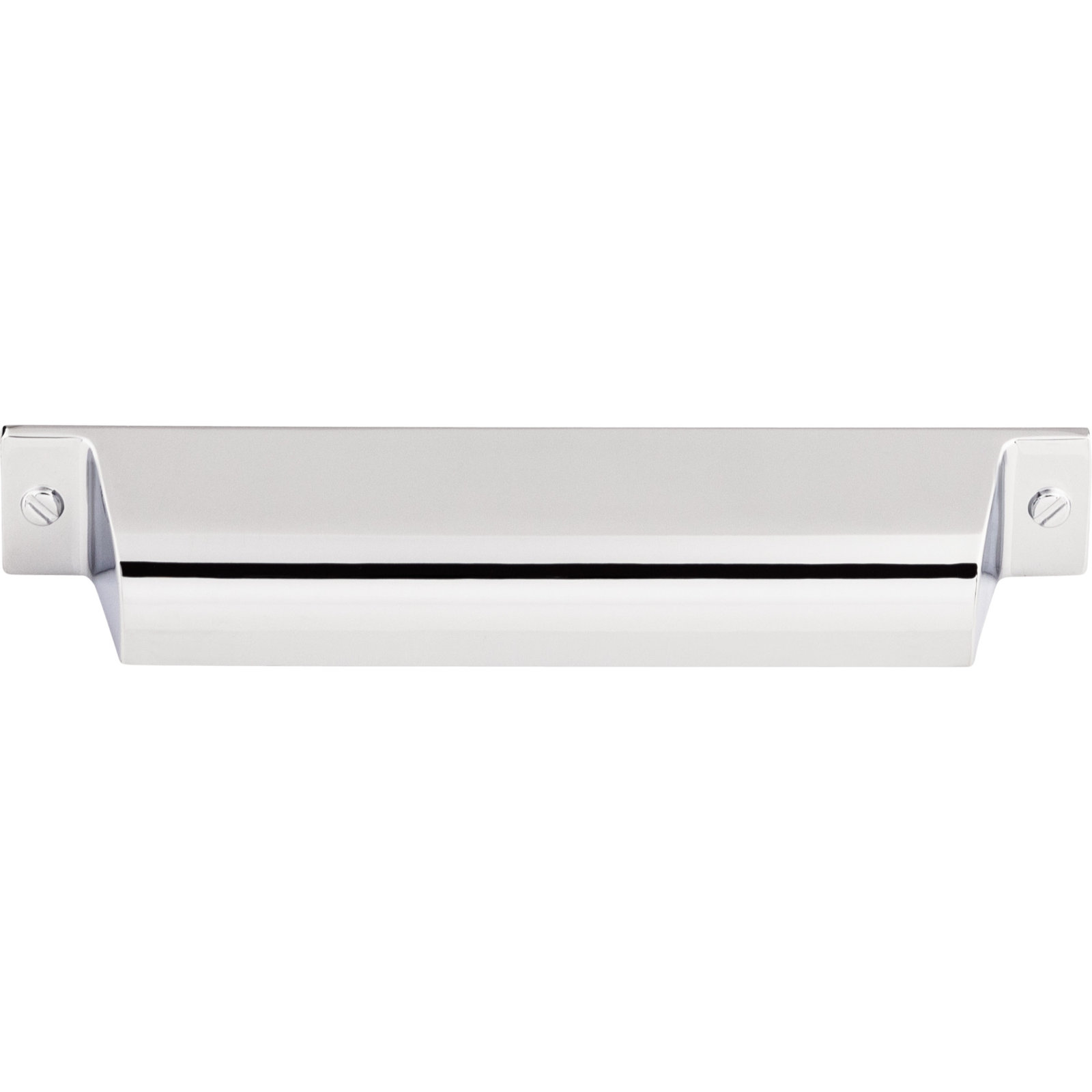 Channing Cup Bin Cabinet Pull, Polished Chrome, 5" Center to Center