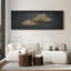 Oeuvre de décoration murale pastel vert pastel bleu marine abstrait ciel moderne minimaliste relaxant-101069266-98126485
