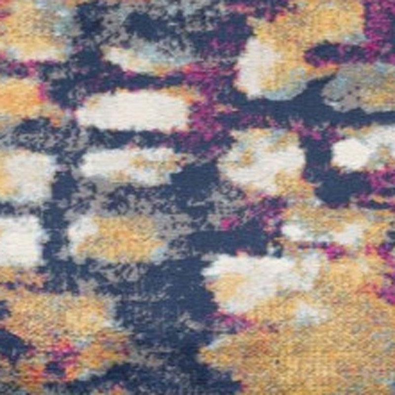 Tapis bleu abstrait Dhurrie 2 pi x 4 pi