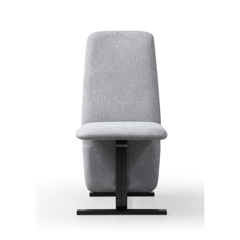Chaise rembourrée Presa, Gris / bronze brossé