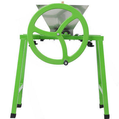 7L Manual Juicer Grinder With Stand,Portable Fruit Crusher With Wheel Stainless Steel Fruit Scratter Pulper For Wine And Cider Pressing