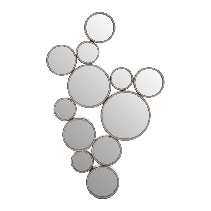 Calcott Metal Flat Wall Mirror, 47 cm H x 67 cm W, Silver