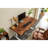 Adjustable Standing Desk with South American Walnut, Live Edge Desk with Drawer Storage-1093638286-1093638384