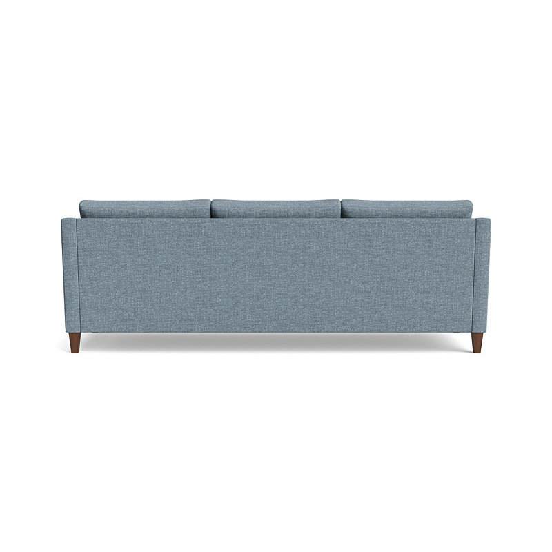Vera Sofa (95"), Walnut Finish (Angled), Velvet - Beige