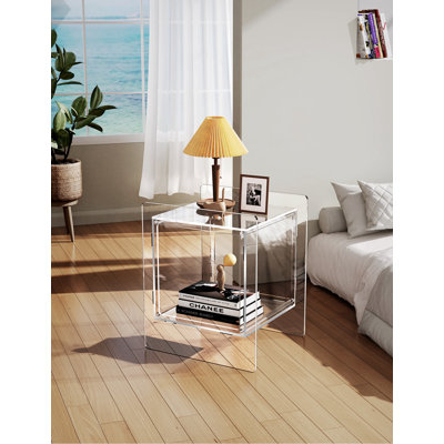 Samuelsson Acrylic Side Table, Nightstand Bedside Table