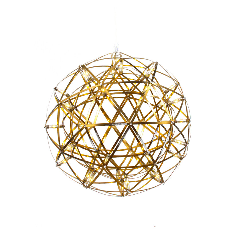 Lustre moderne à DEL 42 lumières Menges, H 17,5 po x l 17,5 po x P 17,5 po