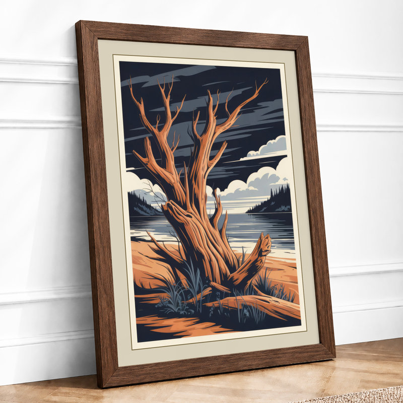 Weathered Oak At Dusk Rustic - Print, Walnut, A1 - 84.1 x 59.4 cm