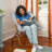 Folding Upholstered Oversized Saucer Chair With Steel Frame-1704786035-1704786037