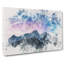 Shooting Star over Moena in Italy Watercolour - Wrapped Canvas-56662884