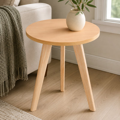 Table d'appoint ronde avec structure en bois