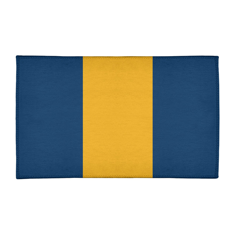 Tapis bleu/jaune, Rectangle 3 pi x 5 pi