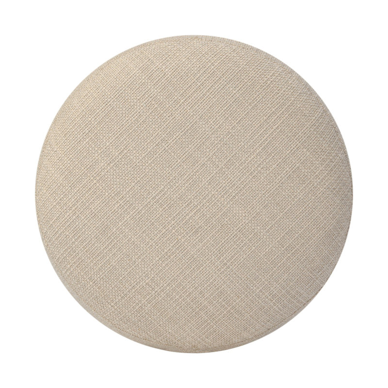 BILBURY Round Ottoman, Sand Textured Performance Basketweave
