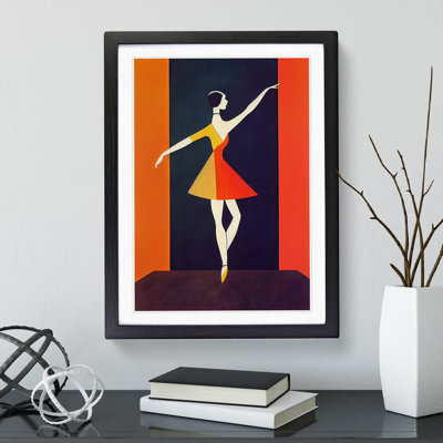 Ballerina On Stage Abstract - Single Picture Frame Print