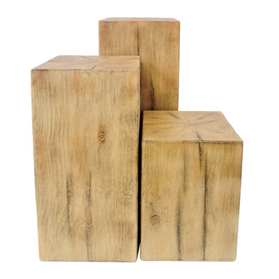 Retro Natural Style Side Table Set, End Tables