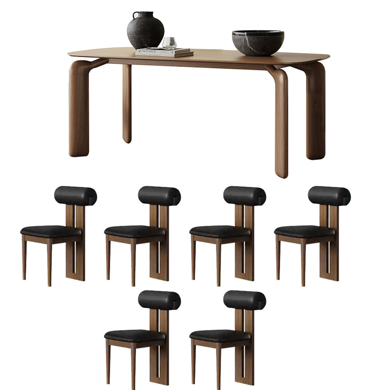 Ensemble de table à manger et de chaises de style rétro français