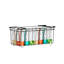 4-Pack Stackable Wire Baskets – Pantry Organization Bins for Cabinets, Metal Storage Basket for Kitchen, Laundry, Garage, Fridge, Bathroom, Countertop