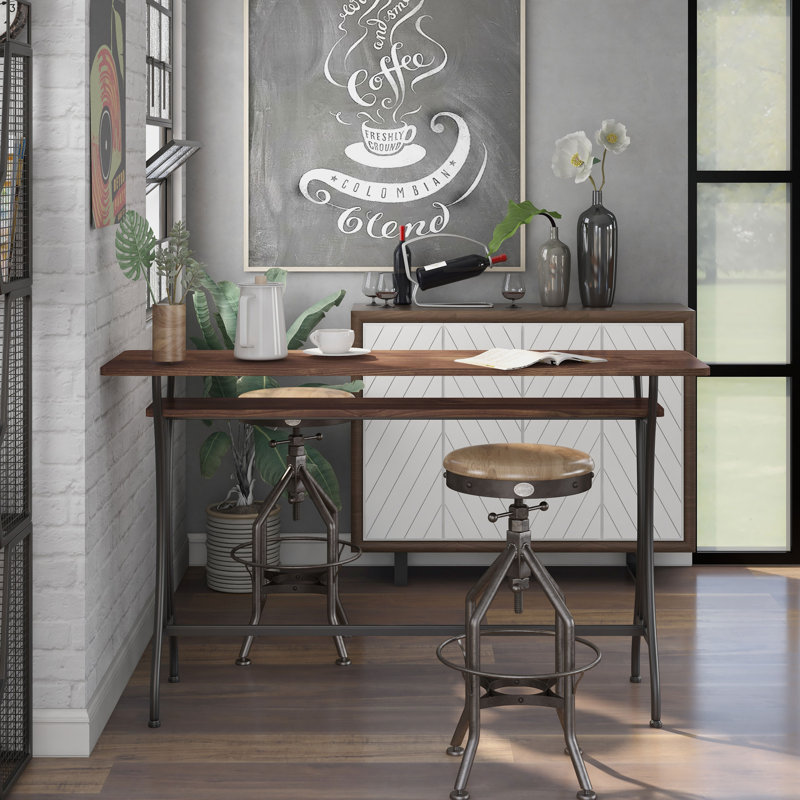 Console de 59 po Jani, Bois de grange grillé