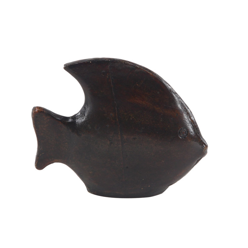 Figurine en résine de poisson traditionnel mache Bufton, H 12 po x l 29 po x P 6,2 po