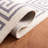 Dormeus Hand Tufted Wool/Cotton Greek Key Border Rug in Ivory/Gray-440017812
