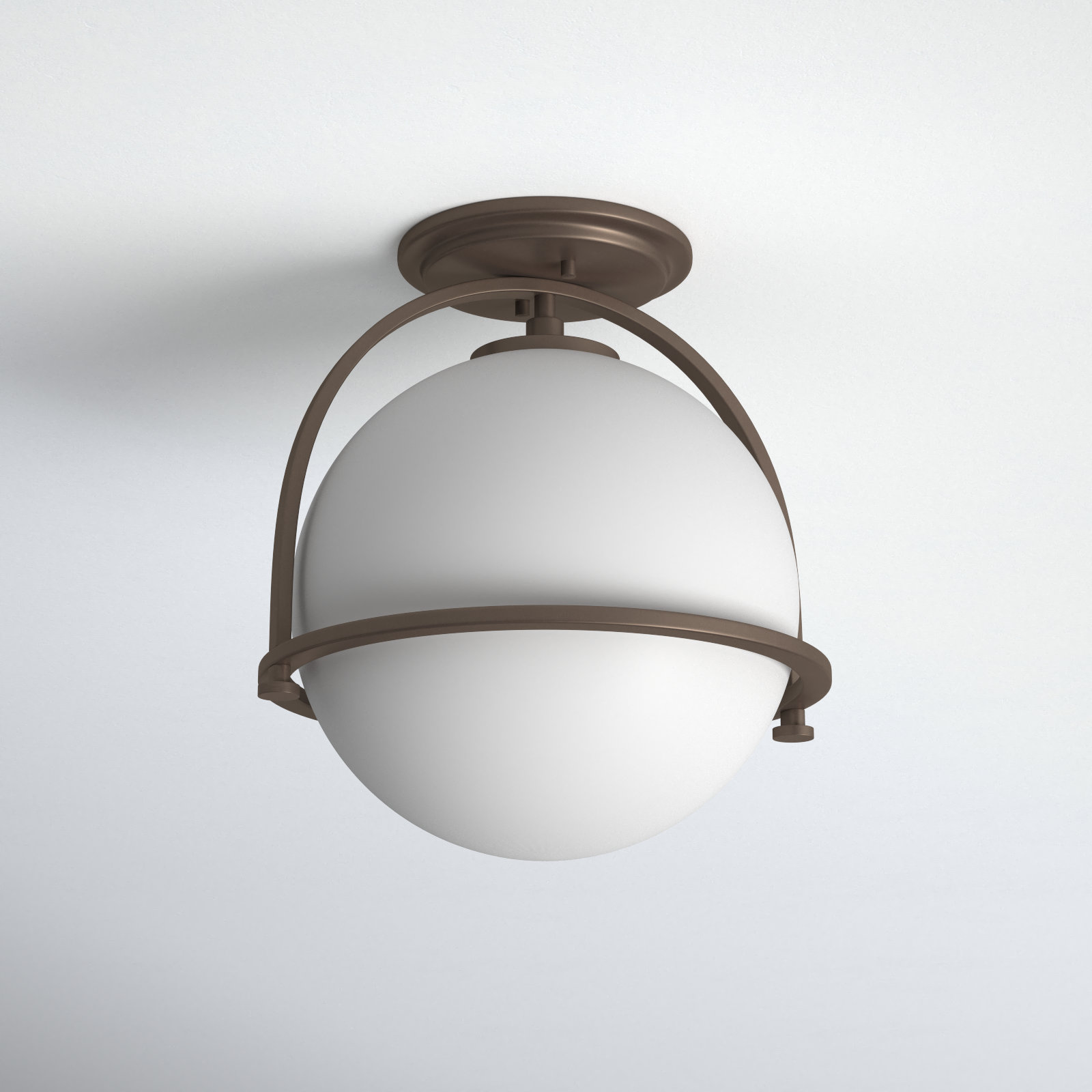 Mccormick Single Light Flush Mount, Buckeye Bronze