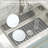 26" x 14" Silicone Bottom Sink Grid Kitchen Sink Silicone Mat Heat Resistant with Drain Hole