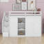 Lit mezzanine avec tablettes, armoires et tiroirs-609867483