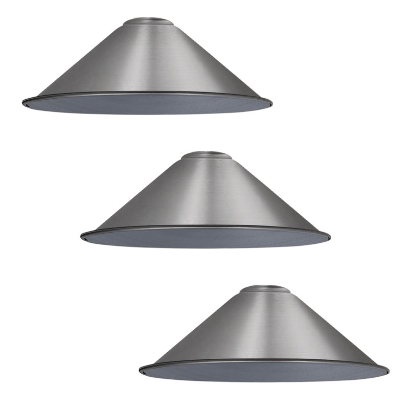Veltri 10 cm H Bowl Pendant Shade ( Uno ), Satin Nickel/White