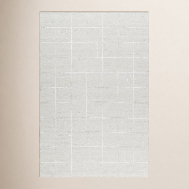 Loeb Hand Tufted Wool Geometric Indoor Rug, Rectangle 2' x 3'
