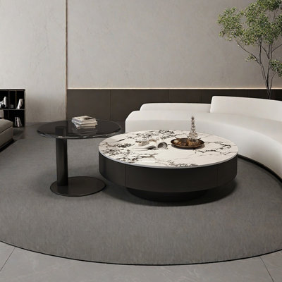 Table ronde légère et luxueuse