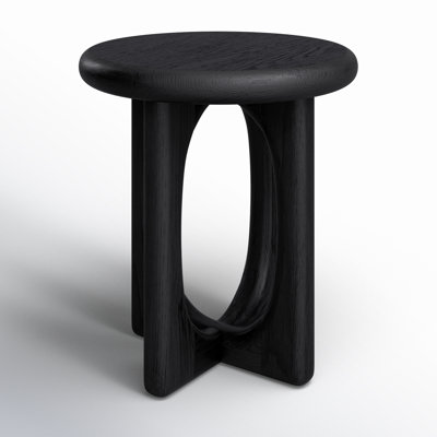 Griffey Solid Wood Cross Legs End Table