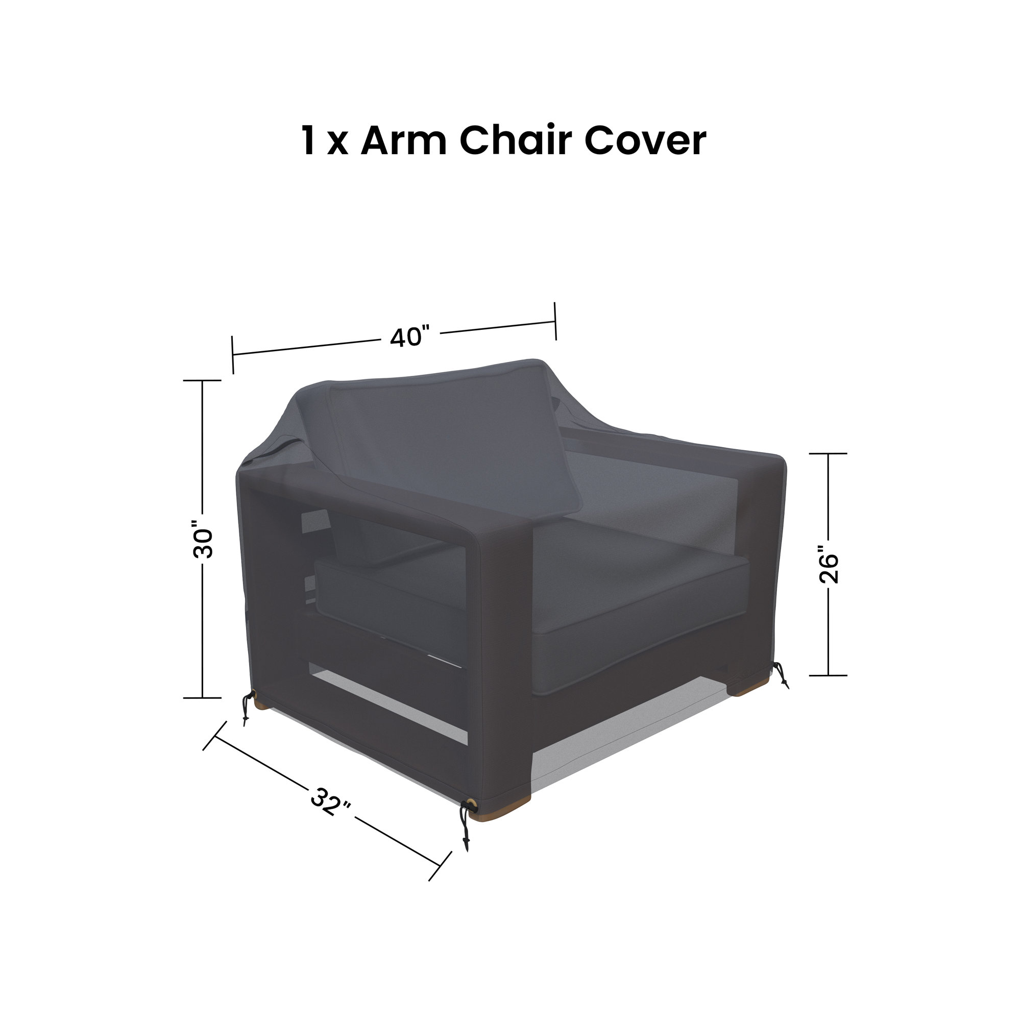Shay 39" Outdoor Lounge Chair Patio Cover