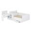 Lit plateforme en bois avec tiroirs, tablettes et coiffeuse-1434319076