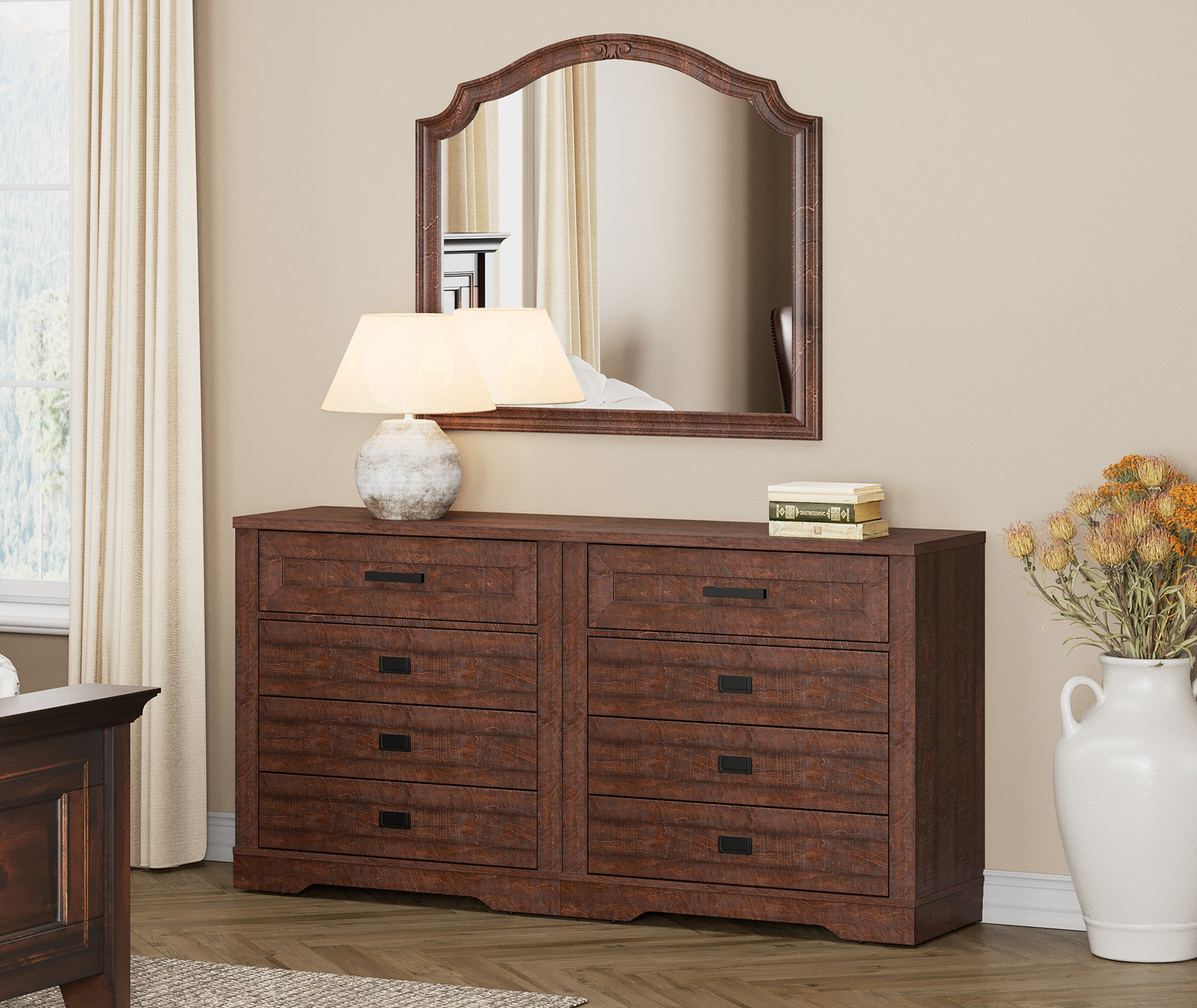 Red Barrel Studio Riona Chest 8 Drawer Dresser | Wayfair