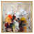 Toile avec cadre flottant or