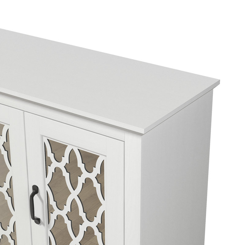 Buffet Chessani de 45,7 po de largeur, Blanc perle
