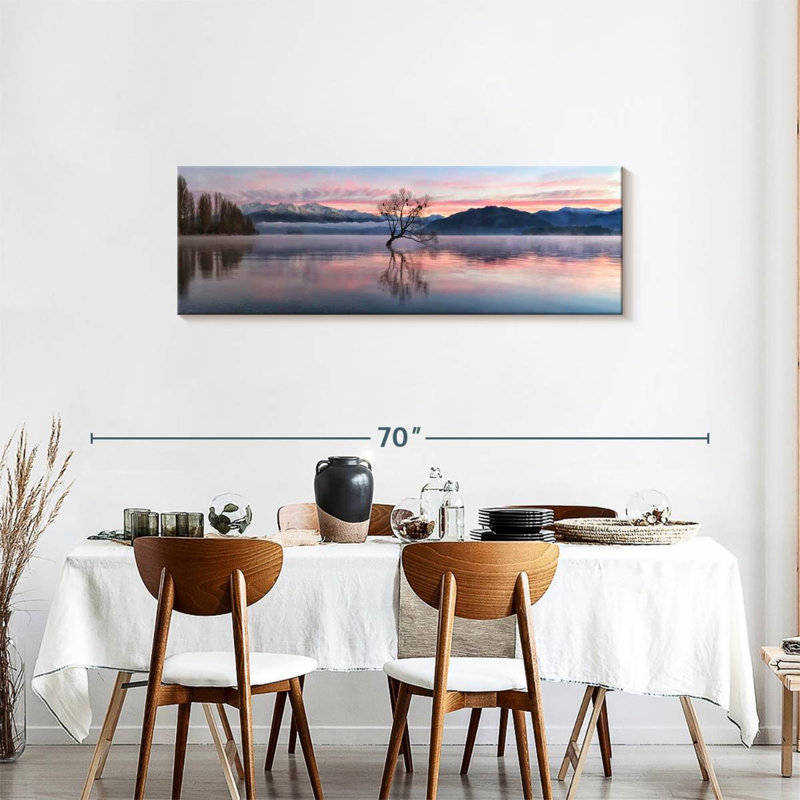 Impression sur toile Lake Subzero Serenity, H 18 po x l 54 po x P 1,25 po