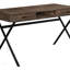 Mobilier de bureau brun stratifié - bureau de 48 po avec base en métal noir, 2 tiroirs, style moderne pour usage professionnel 48 po, stratifié, métal, tiroirs-2003268237