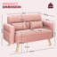  Modern Fabric Sofa Couch 2 Seater Sofa  Upholstered Loveseat-1344302229