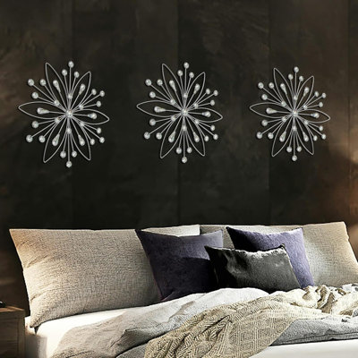 Metal Crystal Wall Art With Sparkling Rhinestones