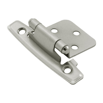 Surface Self-Closing Variable overlay Face Frame Self-Close - Satin Nickel - Cabinet Door Hinges (Set of 2)