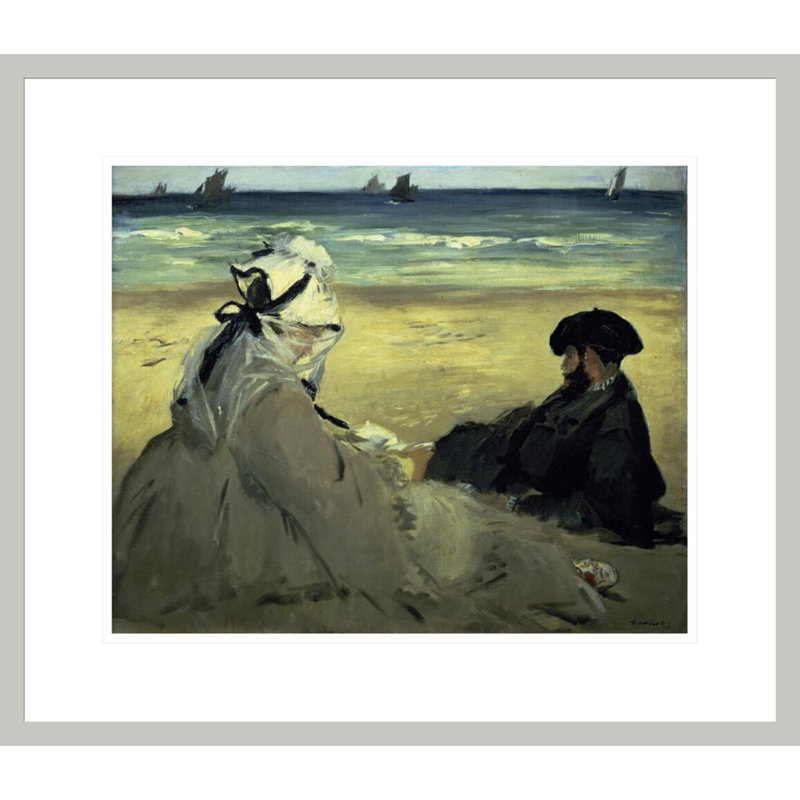 «On the beach» par Estampe numérique encadrée, 17.75" H x 20.52" W
