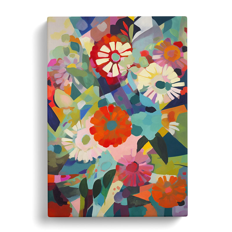 CAN-V0523-1536X Modern Flowers Orphism Vol.1 - Wrapped Canvas Print, 60cm H x 40cm W x 3cm D