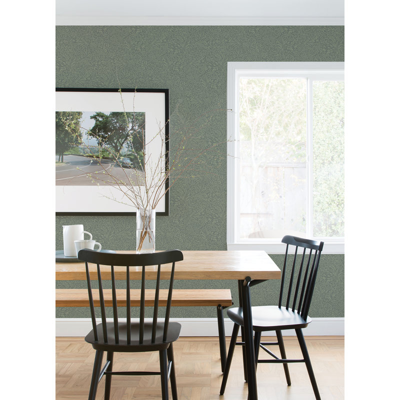 33' L x 20.9" W Wallpaper Roll, Moss