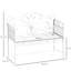 Banc de patio blanc crème avec jardin extérieur en métal de 43 po pour la cour, la piscine, la pelouse, banc élégant, blanc, rehausse l'attrait