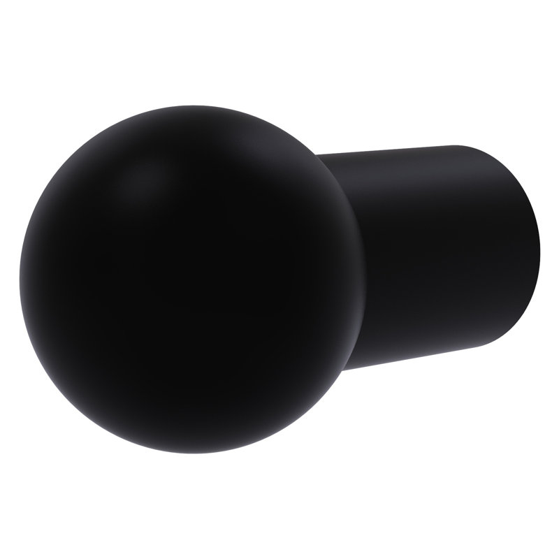 Poignée ronde Gober, Noir mat, 3/4"