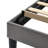 Simple Grey Bed Frame, Adjustable Headboard (Bed)-1065625443
