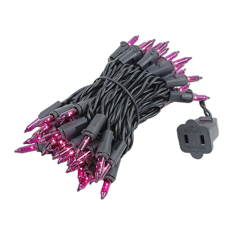 Mini-chaîne pour l’extérieur 11'50 ampoules Pirtle, Mauve, Noir