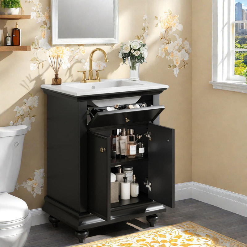 Meuble-lavabo compact (doit inclure le meuble-lavabo et le lavabo) avec rangement